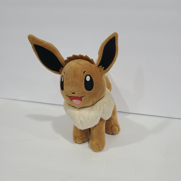 Nintendo Pokémon Eevee Smiling 8"plushed stuffed Animal - Picture 1 of 4